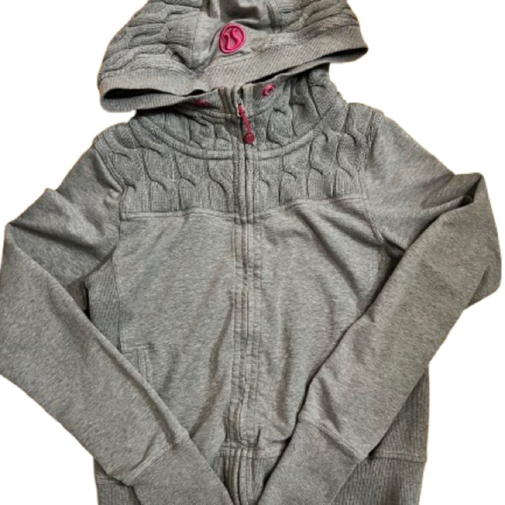 Lululemon Fireside Cable Knit Full Zip Hoodie